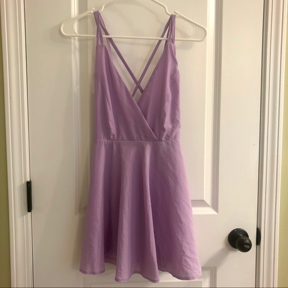 New lavender light purple backless dress - Picture 1 of 3